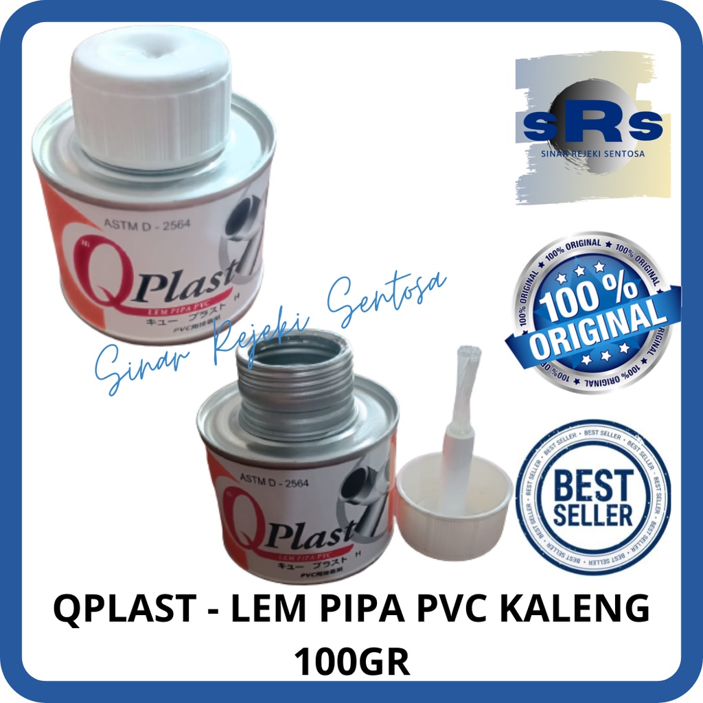 QPLAST - LEM PIPA PVC KALENG 100 GRAM