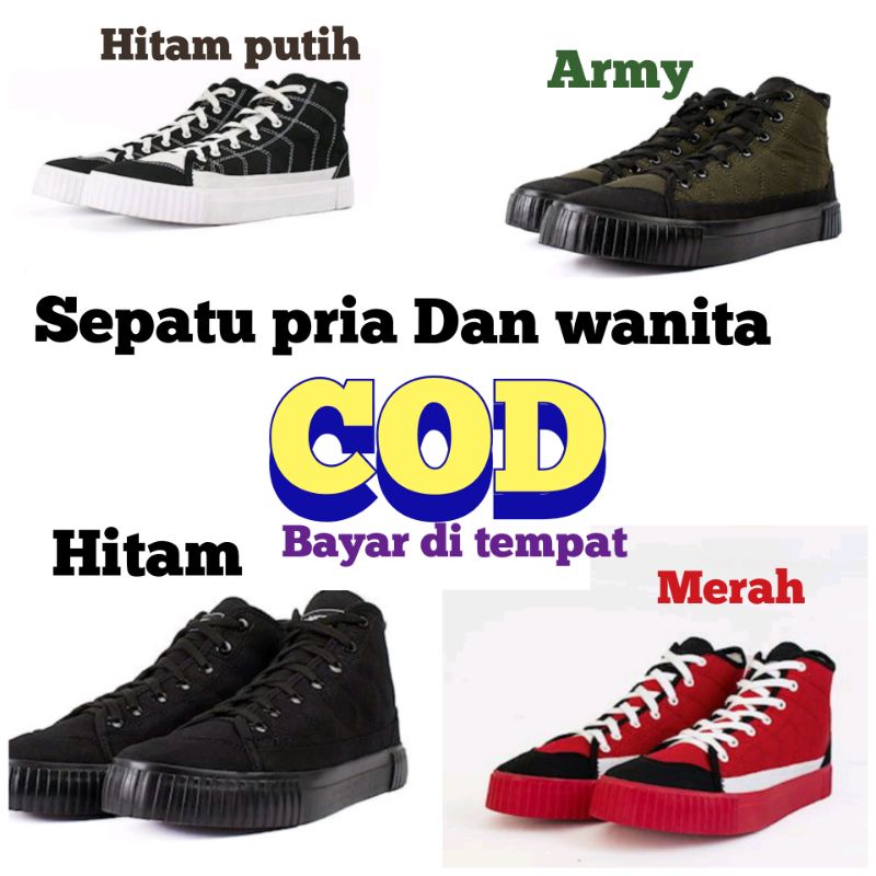 Sepatu Pria Blucrat Arthur Sneakers High Canvas Sepatu Sneakers fashion pria