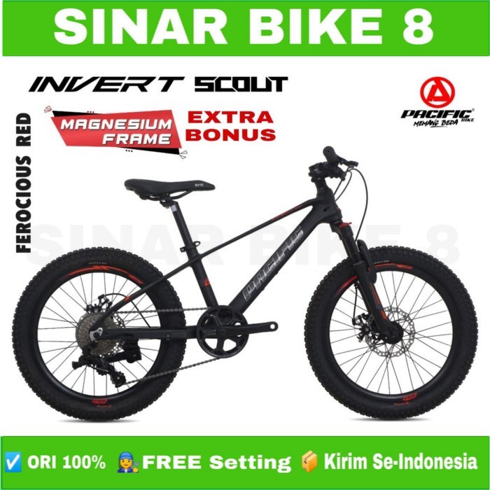 Sepeda Gunung  Ukuran 20 Inch MTB PACIFIC INVERT SCOUT 9 Speed Rem Cakram