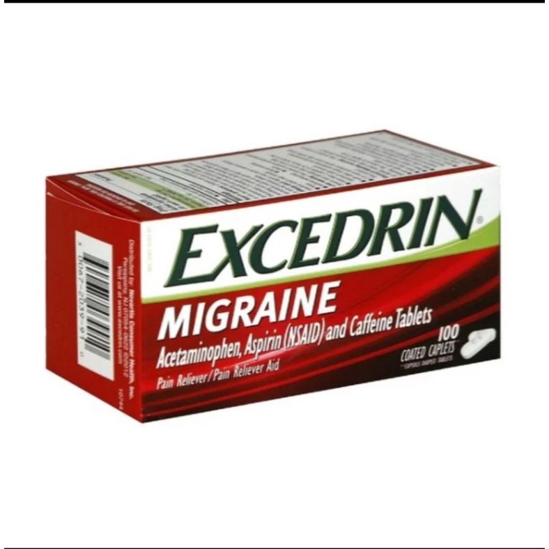 EXCEDRIN Migraine Pain Reliever - 100 Tablets