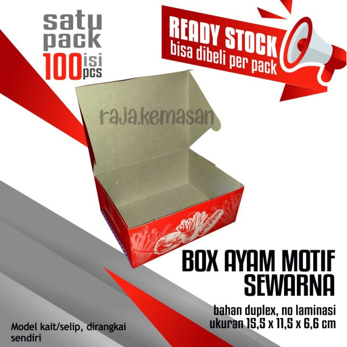 

34Rs65R6 Box Fried Chicken, Dus Ayam Goreng 6Etge575