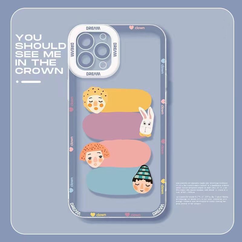 Case Desain Lucu Warna Biru Untuk Iphone 14 13 Pro Max 12 11 XS XR X 8 7 6 6s Plus SE2020