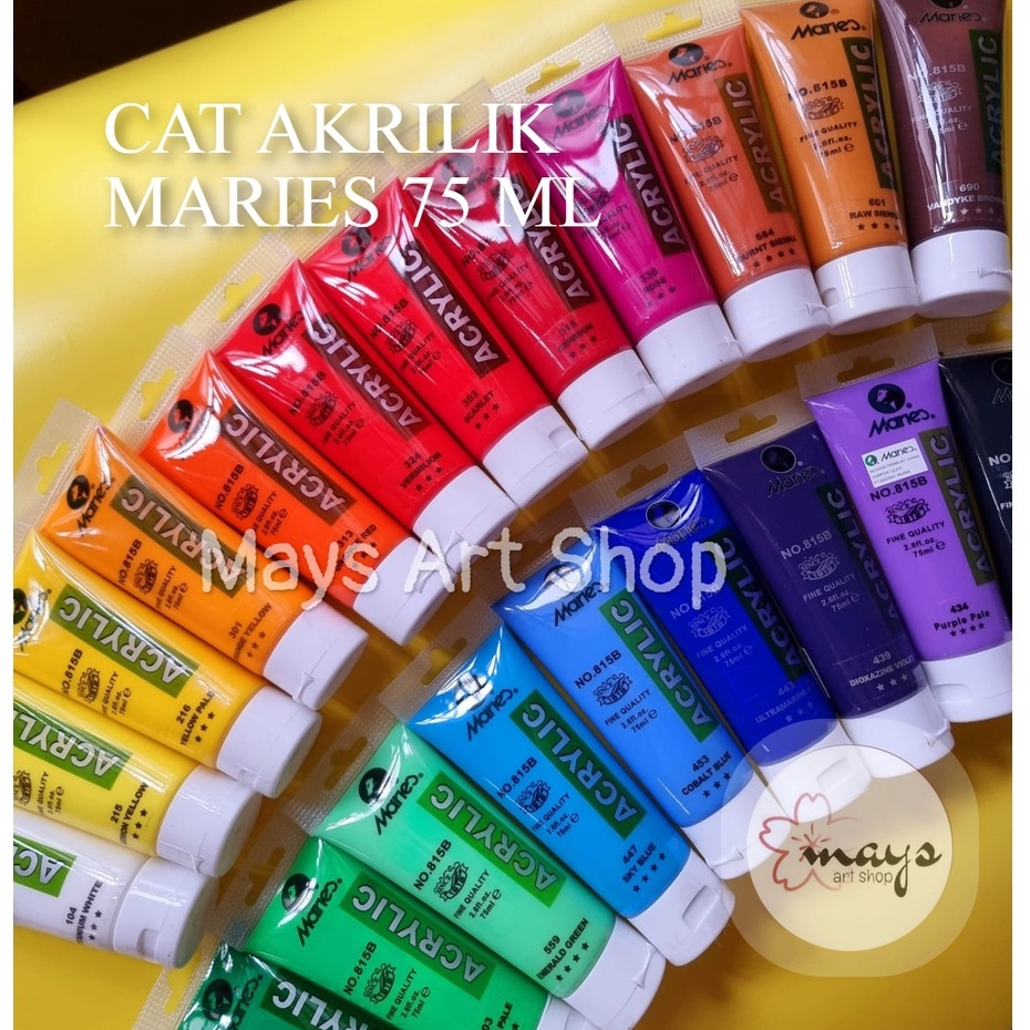 

Cat Akrilik Maries 75 ml - Marie's Acrylic Paint 75ml - Cat Lukis Satuan