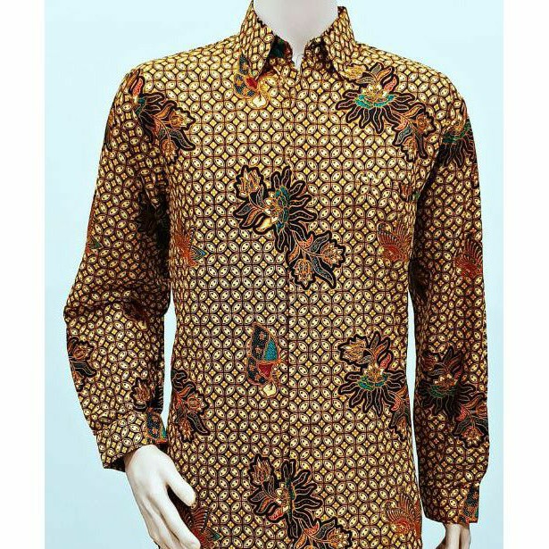 Kemeja Pria Jumbo 4L-5L Lengan Panjang Atasan Baju Hem Pria Batik Big Size Ukuran Besar RST-Sl