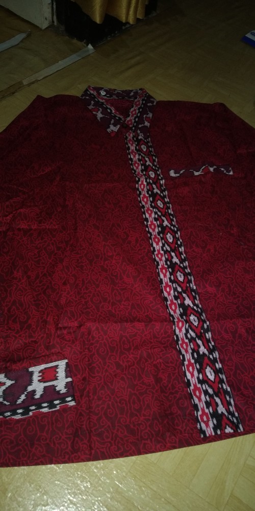 Gamis Couple Keluarga Jumbo Megamendung Merah | Batik Merah