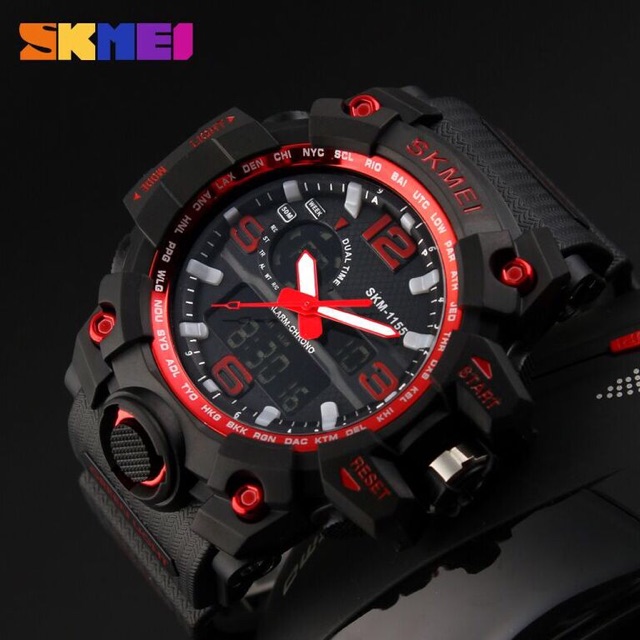 SKMEI Jam Tangan Analog Digital Pria - Black/Red