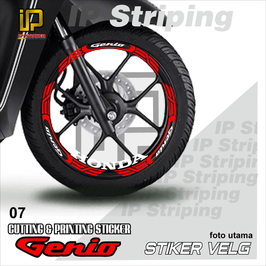(COD) STIKER VELG GENIO CUTTING STICKER VELG GENIO VARIASI LIS BAN/VELG 07