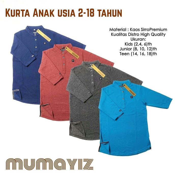 NEW Mumayiz Kurta Anak 2-18 tahun - Hitam, 4