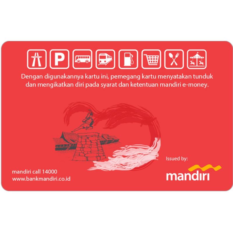 Mandiri eMoney Card Kesenian Tradisional LOMPAT BATU ORI /Like eTOLL Tapcash Flazz or Brizzi