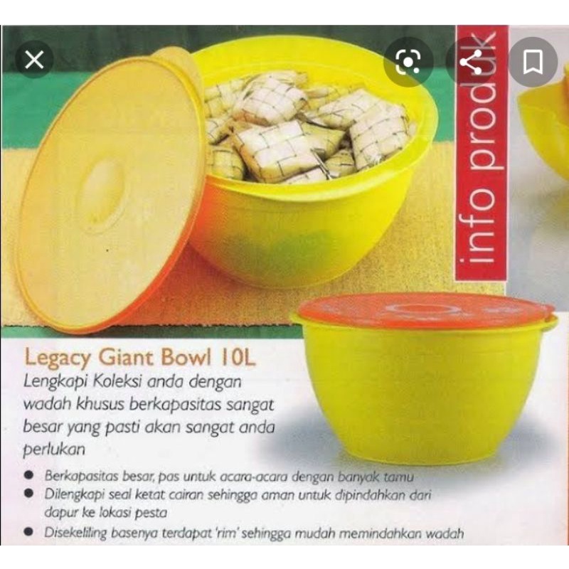 legacy bowl 10 liter Tupperware