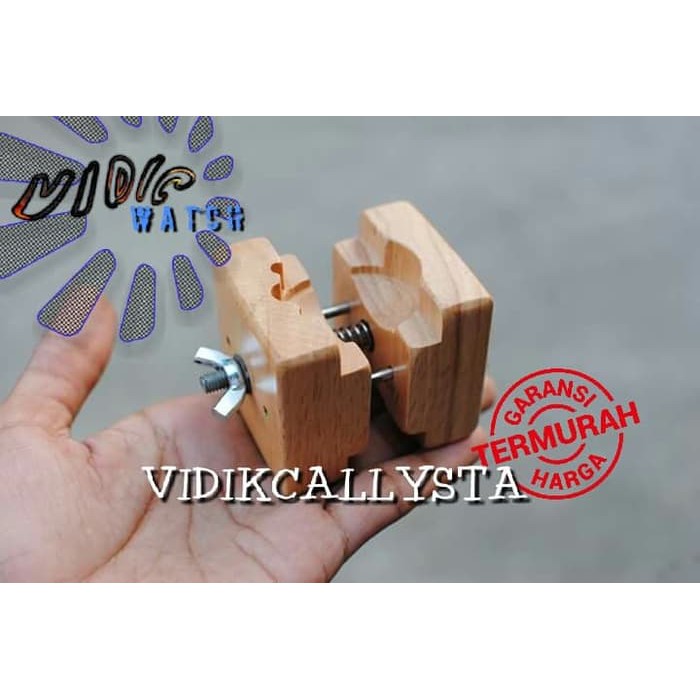 ALAT SERVIS TATAKAN JAM TANGAN FULL KAYU DIAMETER BESAR 9 CM