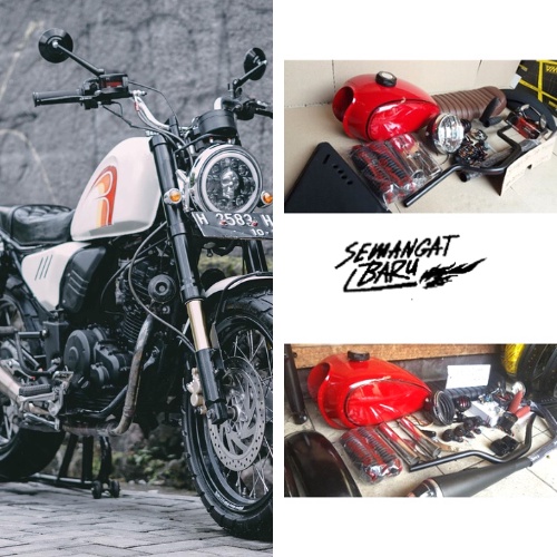 PAKET JAPSTYLE MEDIUM MERAH UNTUK SEMUA MOTOR KARBU TANGKI SPORTER