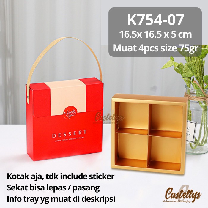 

K754-07 5 Pcs Kotak Box Kue Mooncake Pia Nastar Cookies Kue Kering Hampers