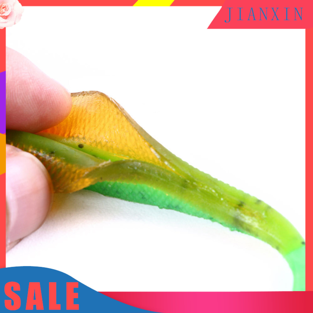 [Jianxin] 5pcs Umpan Pancing Bionik Ekor Ganda Imitasi Lembut 12cm