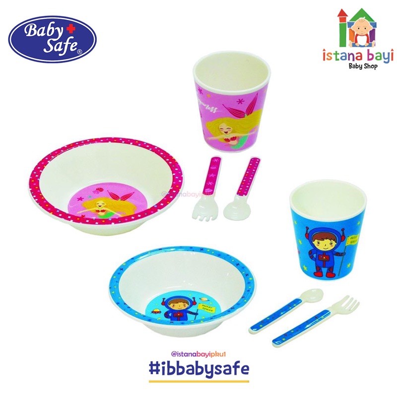 Baby Safe Meal set  4 Pcs /Feeding set /SET Perlengkapan malam anak