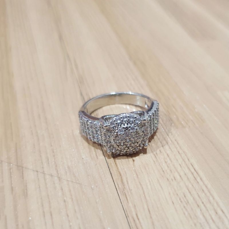 Cincin Zircon Premium Quality Lapis emas Anti Karat Anti Alergi Ring Zircone mata kilau 01