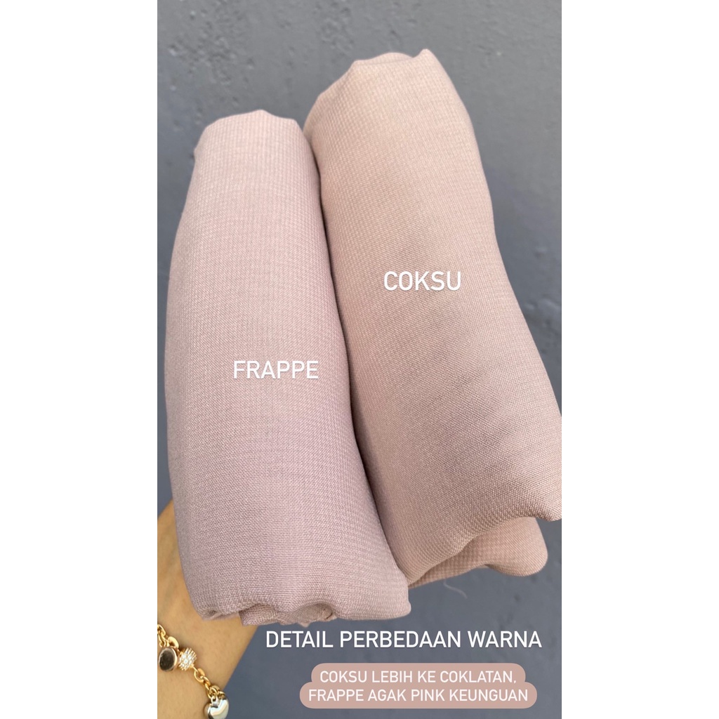 BELLA SQUARE PLAIN HIJAB PREMIUM JAHIT TEPI PART II