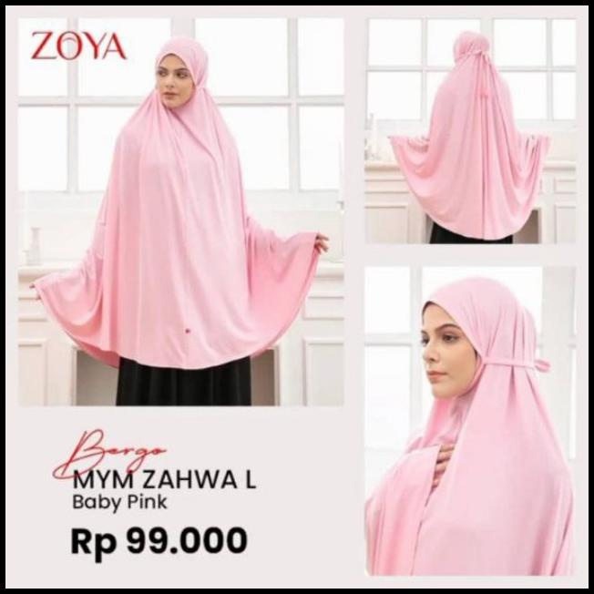 Bergo Hijab Jilbab Syari Instan Bergo Mym Zahwa L Zoya Original