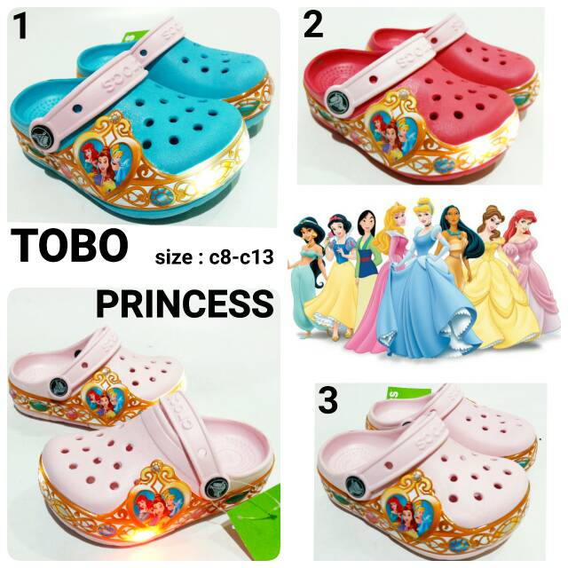 Sandal Crocs  perempuan tobo princes kids murah dan terbaru tobo import