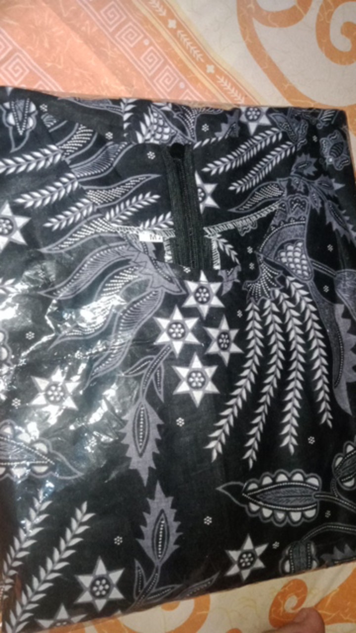 Batik Couple Pria Wanita Motif Manggar Abu