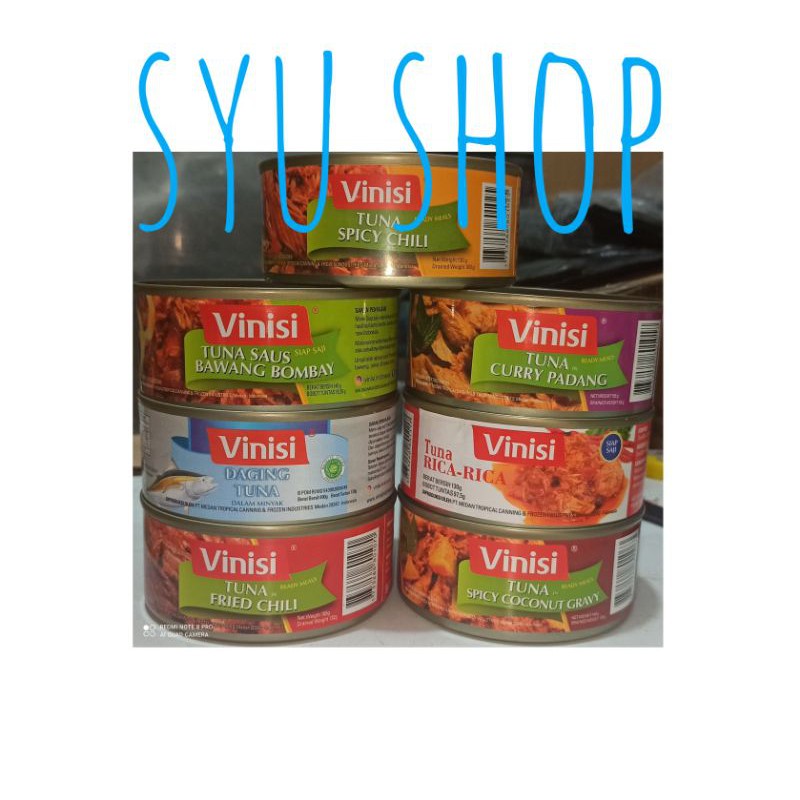 

Vinisi chunk tuna in oil kaleng minyak gulai curry rica bawang bombay balado sambal goreng rendang