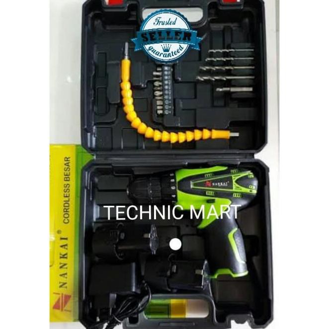 Mesin Bor Baterai Cordless Drill Nankai 12V (bosch, makita, dewalt)