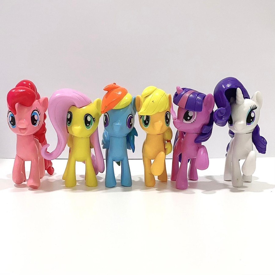 My Little Pony medium Figure Set 12 Pajangan Mainan Miniatur Hiasan Topper Kuda Poni