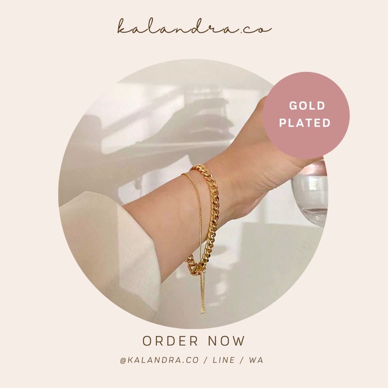 Dimma bracelet / gold plated bracelet / gelang gold plated
