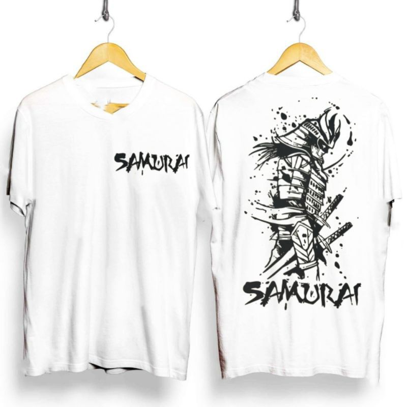 KAOS JAPAN SAMURAI _ KAOS JEPANG WARNA PUTIH BAHAN ADEM_TAHAN LAMA MUDAH DI CUCI_PAKAIAN KEKINIAN
