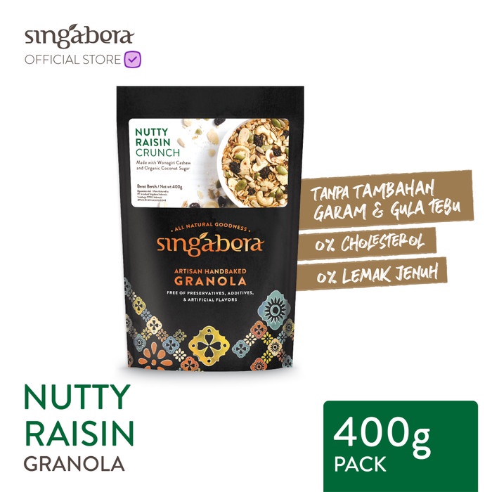 

Jual Singabera Granola / Nutty Raisin Crunch (Kismis/Original) - 400G
