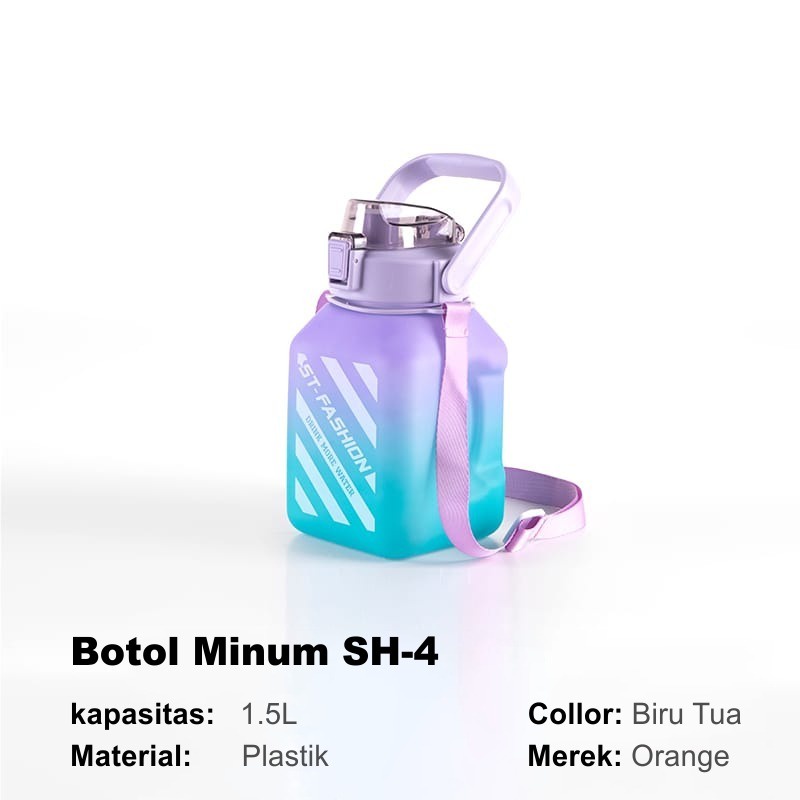 COD Terbaru Botol Minum Anak Gradiasi Pastel Kotak Botol Minum Free Stiker 2D Botol Murah Viral SH 3-4