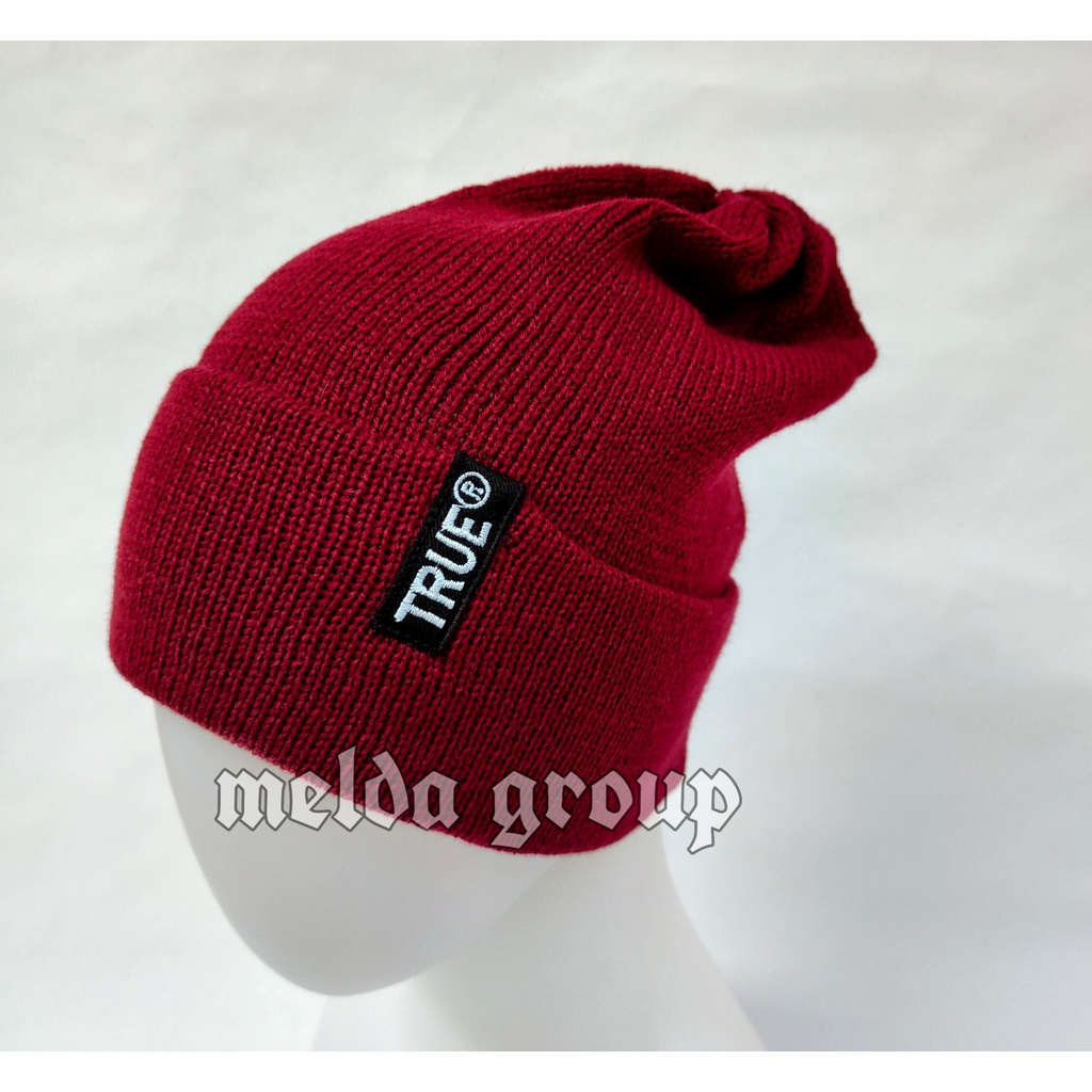 Topi Kupluk Beanie Cap True Pria Wanita Topi Kupluk Distro