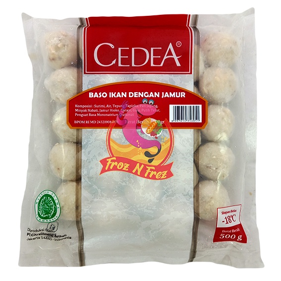 

CEDEA Bakso Ikan Jamur 500 Gram (25 Pcs)