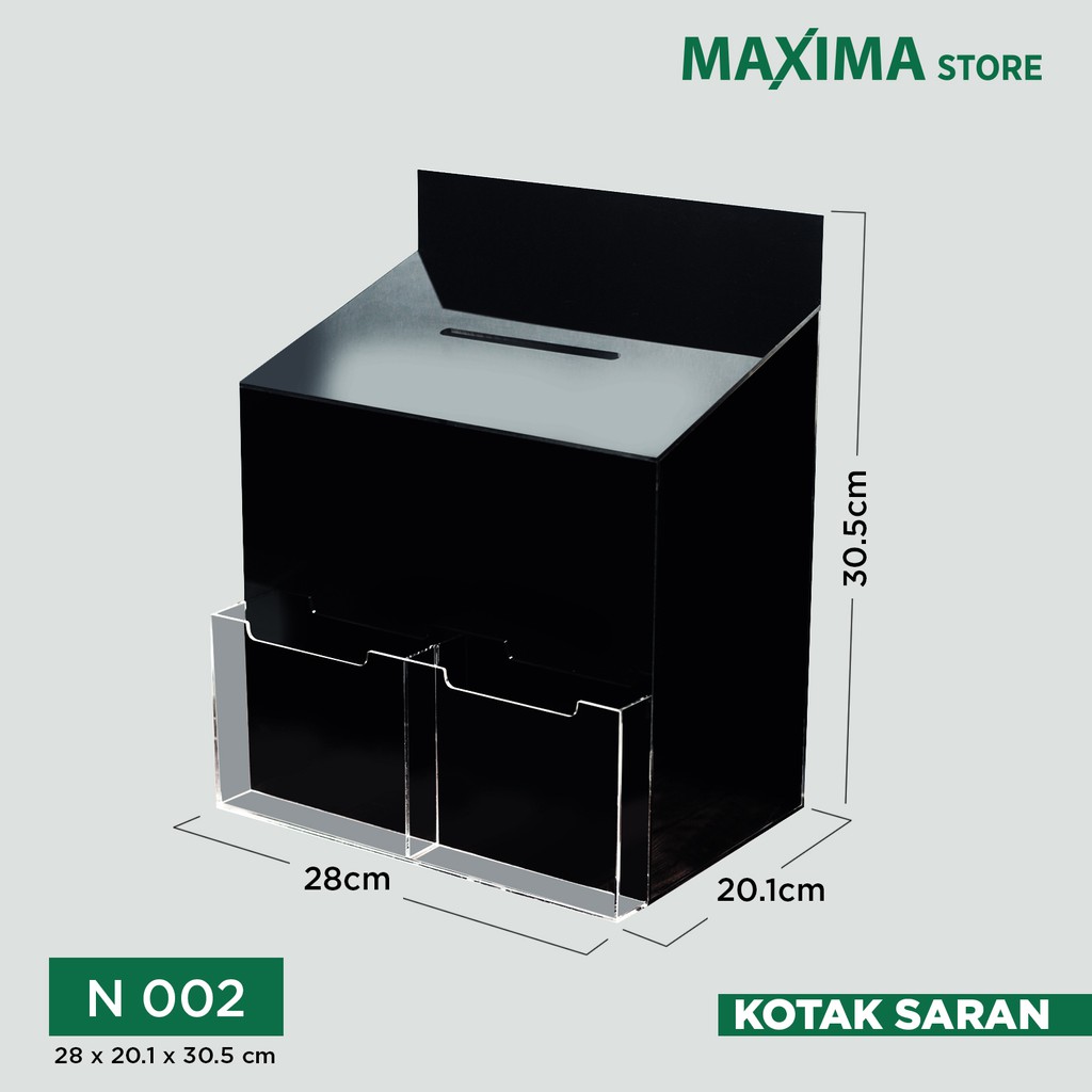 

kotak amal akrilik N2 / kotak saran akrilik display kotak amal