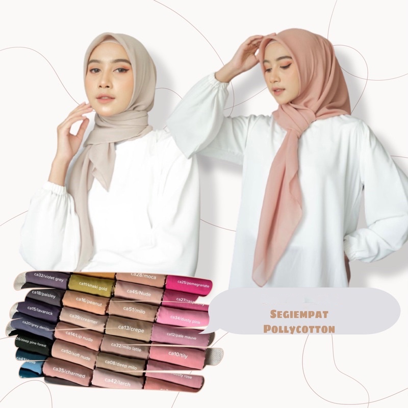 JILBAB SEGIEMPAT/JILBAB/ HIJAB POLLYCOTTON/ HIJAB MURAH / KERUDUNG SEGIEMPAT -mw