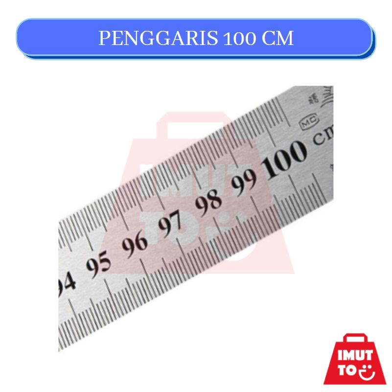 

IMUTTO - PENGGARIS GARISAN MISTAR BESI STAINLESS 100 CM MURAH MERIAH BERKUALITAS ALAT TULIS KANTOR