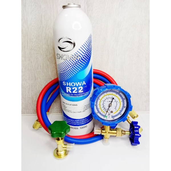 Paket Isi Freon AC R22  kaleng, Manifold,kran freon,selang