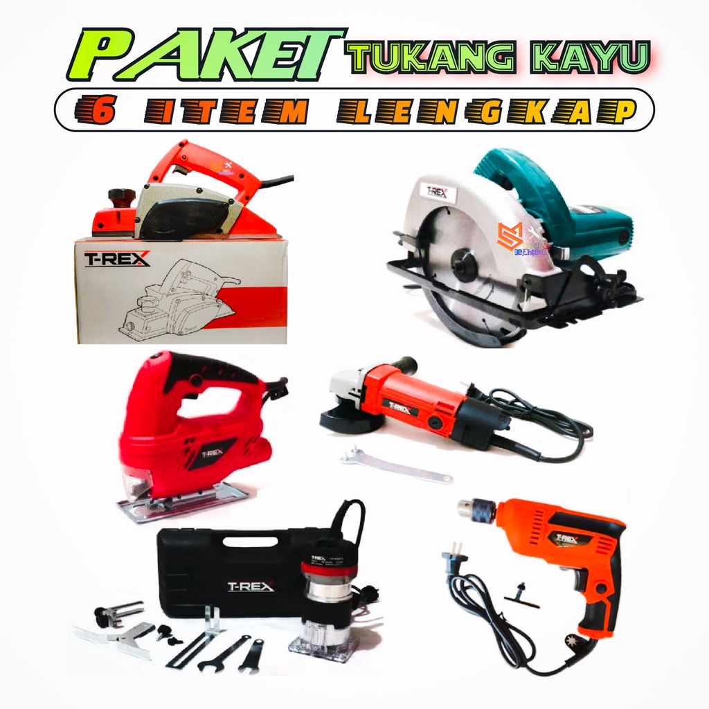 Jual Promo Paket Tukang Item Mesin Serut Kayu Circular Saw Bor Mm Variable