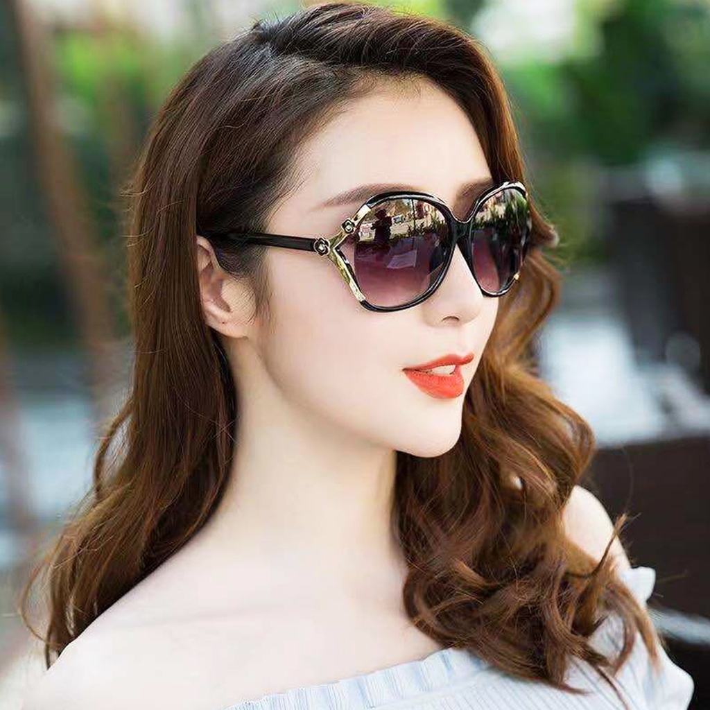 [✅COD] Kacamata Hitam Anti Radiasi Gaya Korean Style Aksesoris Fashion Sunglasses Kaca Mata Retro Polarized Photocromic Wanita Cewek Perempuan Korea Murah Original