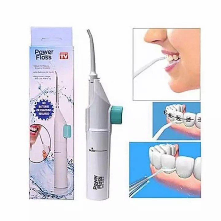 PEMBERSIH GIGI DENGAN SEMPROTAN AIR PRAKTIS  POWER FLOSS DENTAL WATER JET PORTABLE BR58