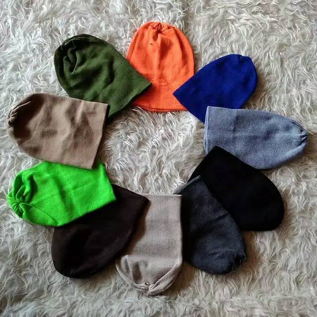 ☆ Kupluk topi beanie Hat warna warni bahan kaos spandex