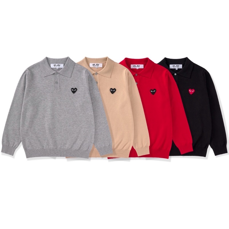 comme des garcons polo sweatshirt cdg play sweater jacket UNISEX
