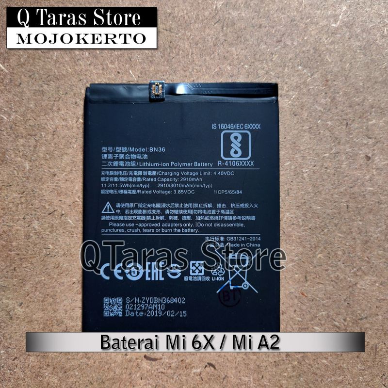 Baterai Xiaomi Mi6x Mi 6X Atau MiA2 Mi A2 Original