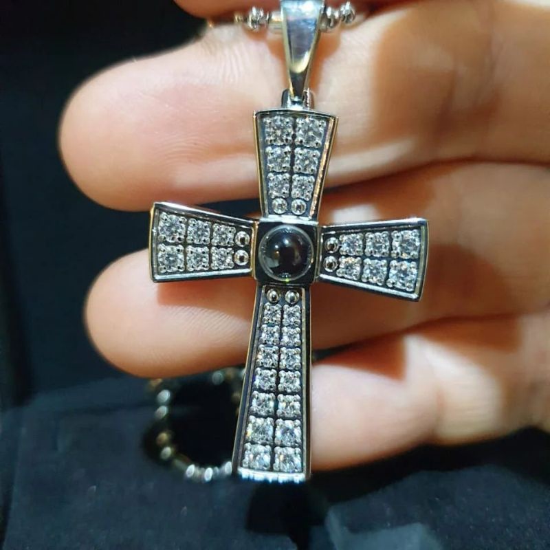 Kalung kesehatan Kristiani Pendant Cross MCI bentuk Salib, ready segel, cocok buat kado