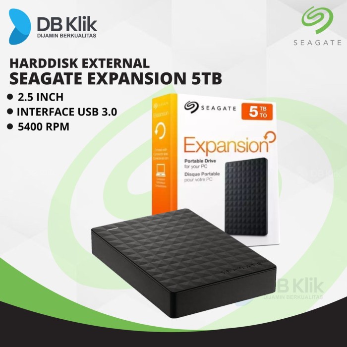 Hardisk External Seagate Expansion 5TB 2.5&quot;