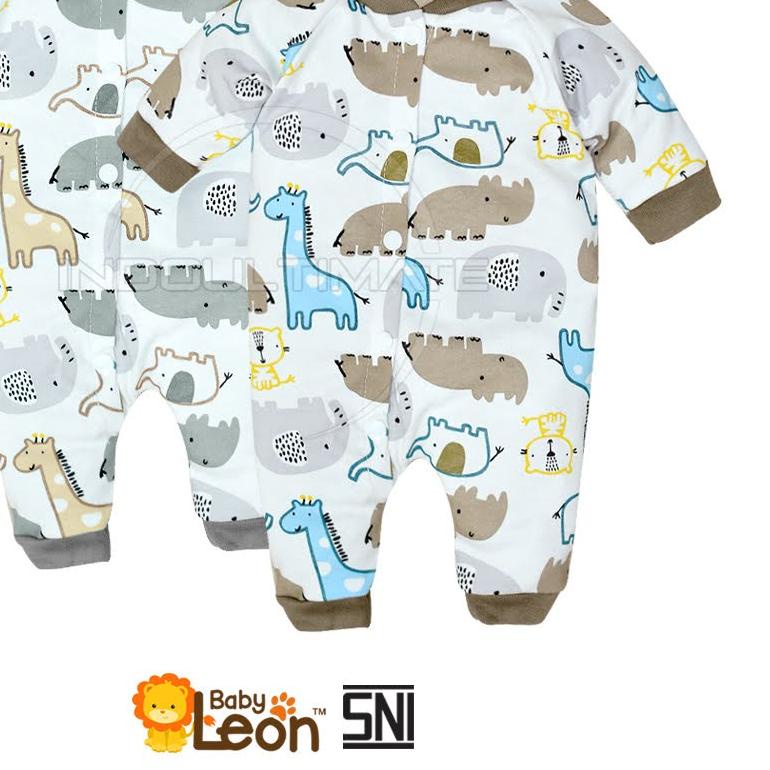 Jumsuit Bayi Kaki Tutup Jumper Bayi Newborn BABY LEON DS-119 Jumpsuit Panjang Kaki Tutup