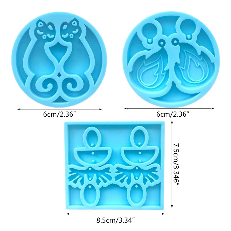 SIY  DIY Earrings Epoxy Resin Mold Jewelry Pendant Ear Drop Dangles Silicone Mould