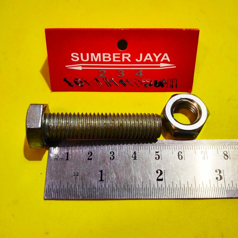 MUR BAUT M12 x 50 PUTIH / BMP 12 x 50 TERMURAH