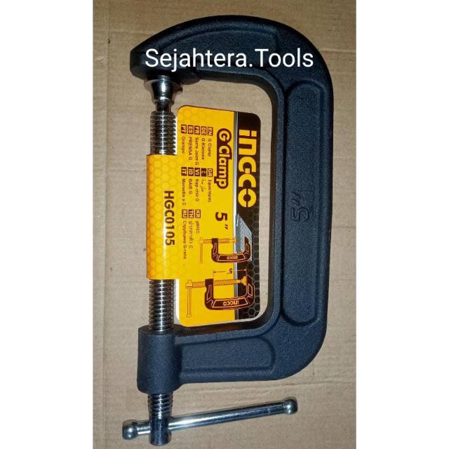 G Clamp 5" alat jepit besi las C clamp ingco
