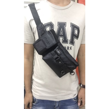 COD Tas Selempang  Pria tas Slempang Kulit sapi Waistbag Sling Bag Branded Originale Levi's